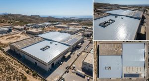 Poliurea proyectada en nave san vicent del raspeig Alicante